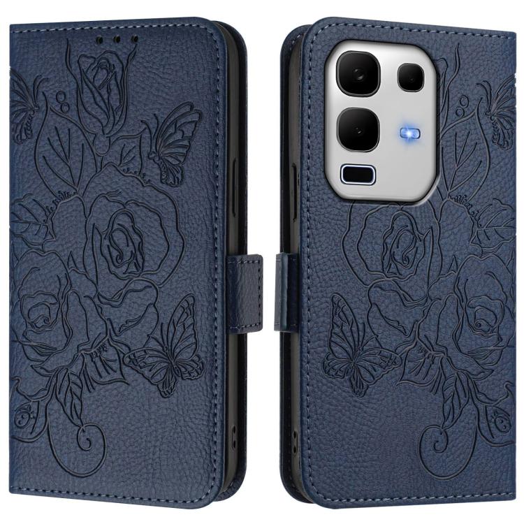 For Infinix Note 50s Embossed Rose RFID Anti-theft Leather Phone Case