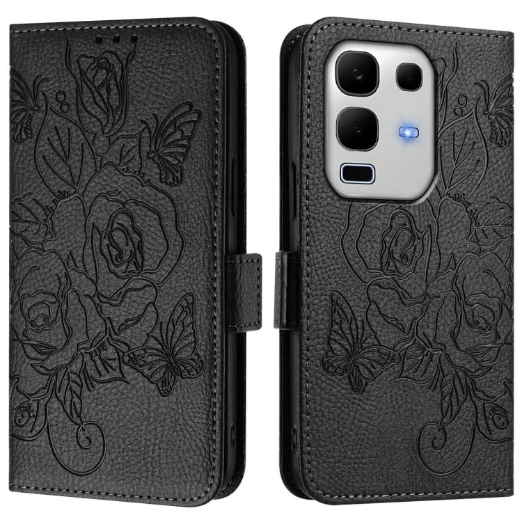 For Infinix Note 50s Embossed Rose RFID Anti-theft Leather Phone Case