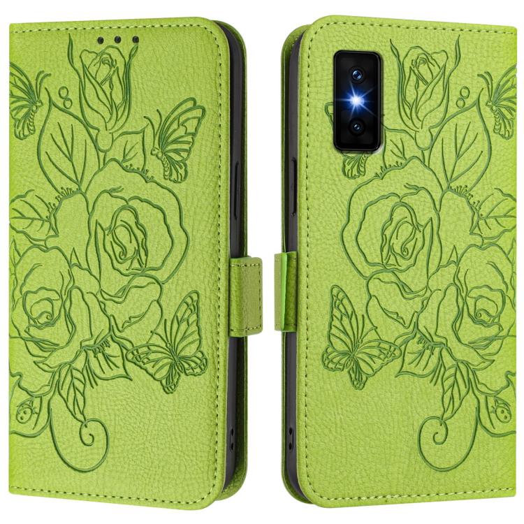 For Infinix GT 30 Pro Embossed Rose RFID Anti-theft Leather Phone Case