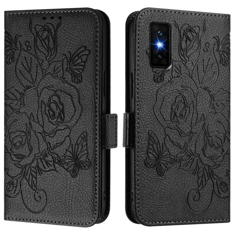 For Infinix GT 30 Pro Embossed Rose RFID Anti-theft Leather Phone Case