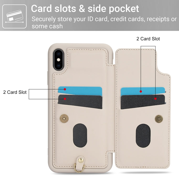 For iPhone XR Crossbody Flower Pattern Leather Phone Case