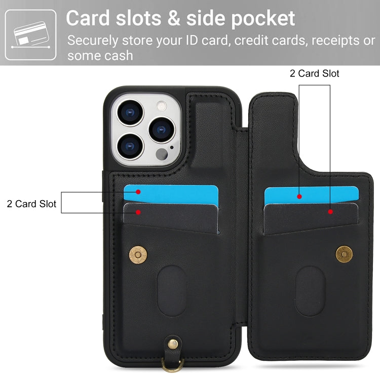 For iPhone 12 / 12 Pro Crossbody Flower Pattern Leather Phone Case
