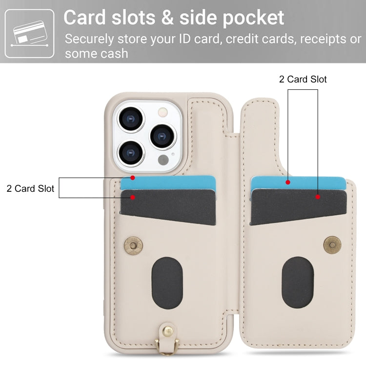 For iPhone 14 Pro Crossbody Flower Pattern Leather Phone Case