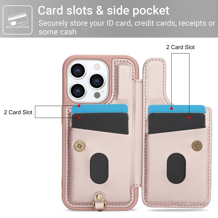 For iPhone 14 Pro Crossbody Flower Pattern Leather Phone Case