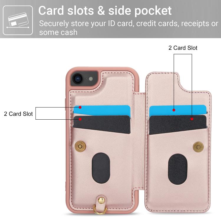 For iPhone 17e / 16e Crossbody Flower Pattern Leather Phone Case