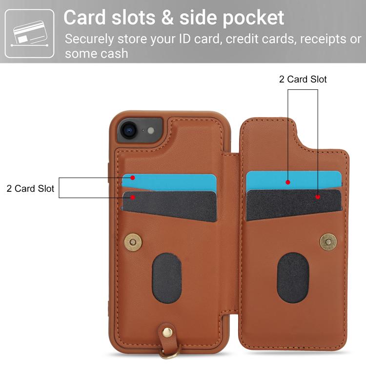 For iPhone 17e / 16e Crossbody Flower Pattern Leather Phone Case