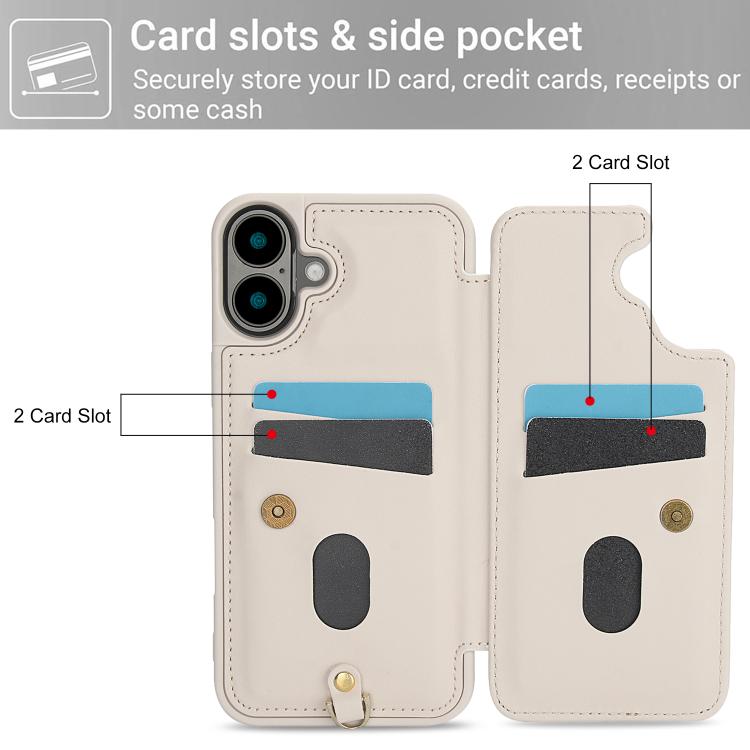 For iPhone 17 Crossbody Flower Pattern Leather Phone Case
