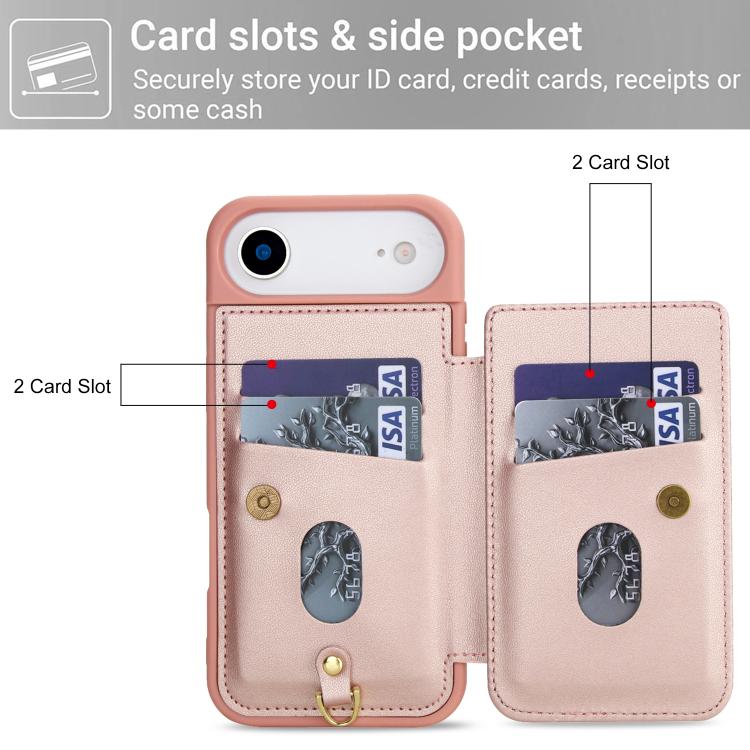 For iPhone Air Crossbody Flower Pattern Leather Phone Case