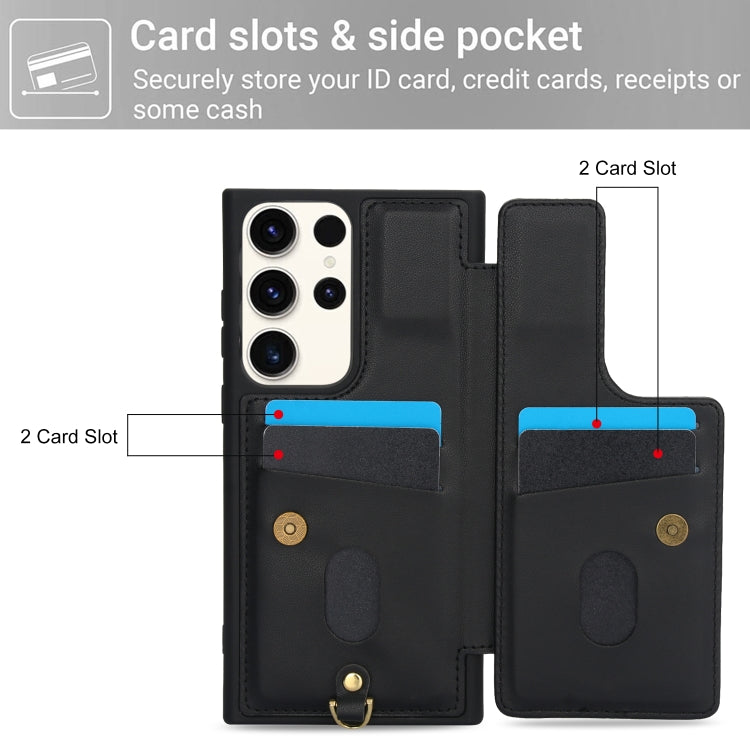 For Samsung Galaxy S22 Ultra 5G Crossbody Flower Pattern Leather Phone Case