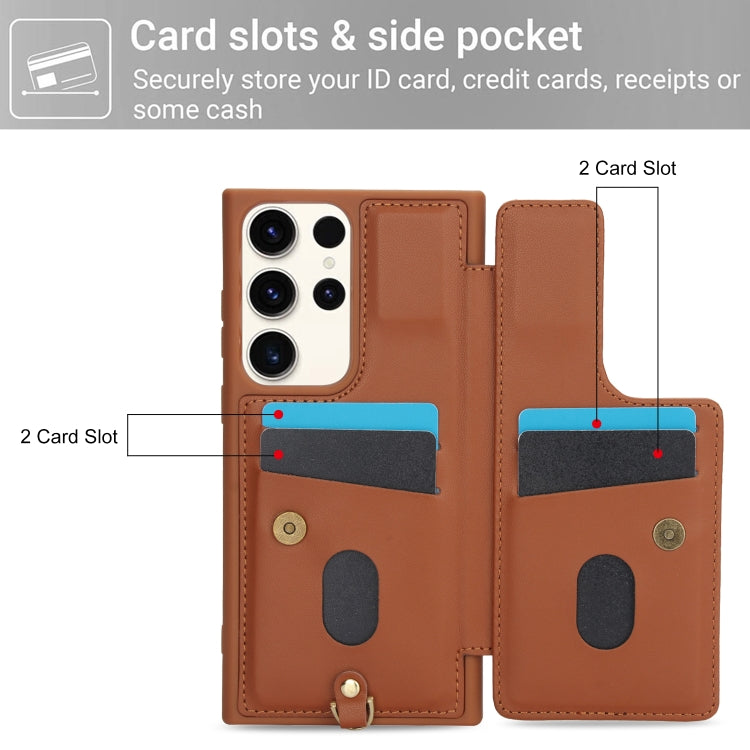 For Samsung Galaxy S22 Ultra 5G Crossbody Flower Pattern Leather Phone Case