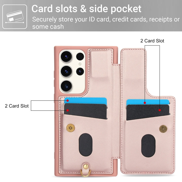 For Samsung Galaxy S23 Ultra 5G Crossbody Flower Pattern Leather Phone Case