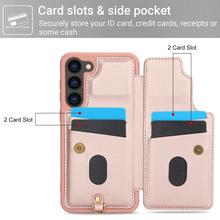 For Samsung Galaxy S23 FE 5G Crossbody Flower Pattern Leather Phone Case