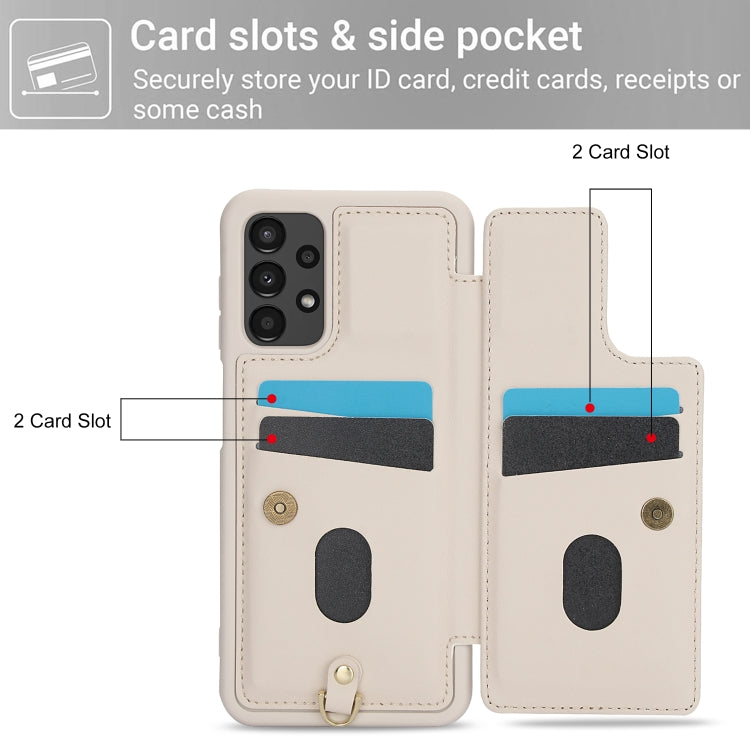 For Samsung Galaxy A13 5G / 4G Crossbody Flower Pattern Leather Phone Case