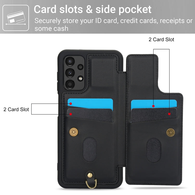 For Samsung Galaxy A13 5G / 4G Crossbody Flower Pattern Leather Phone Case