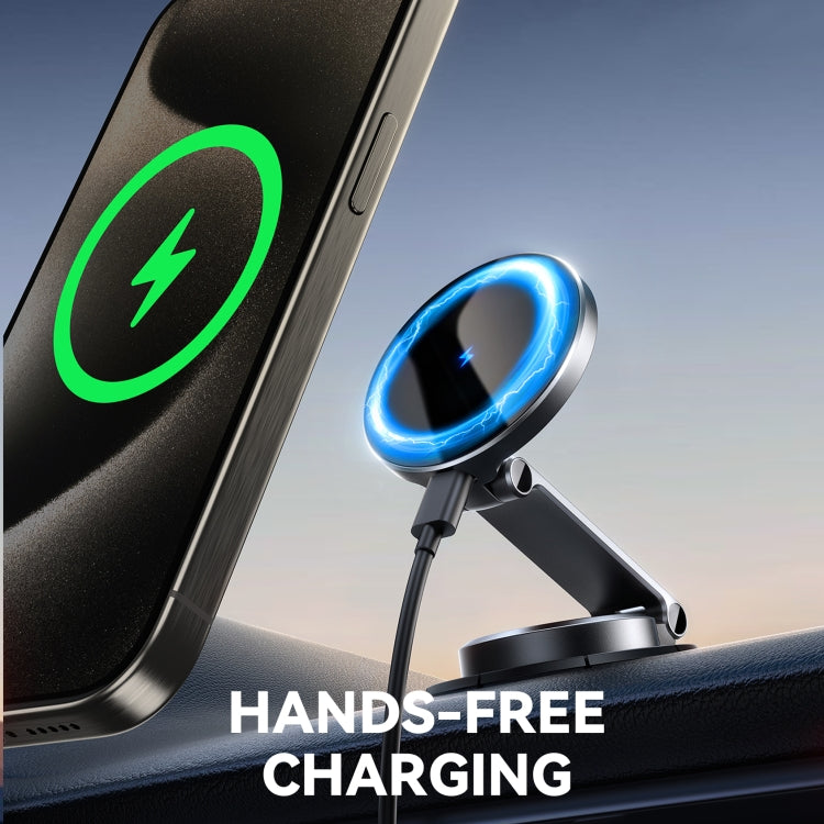JOYROOM JR-ZS408 Metal Car Magnetic Wireless Charger Holder - Black
