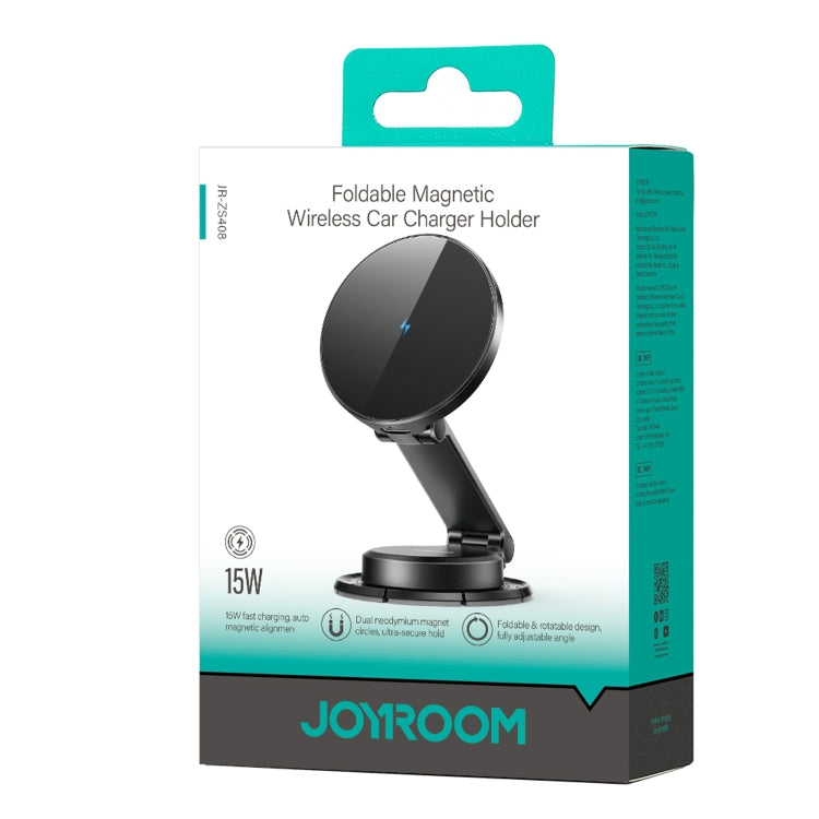 JOYROOM JR-ZS408 Metal Car Magnetic Wireless Charger Holder - Black
