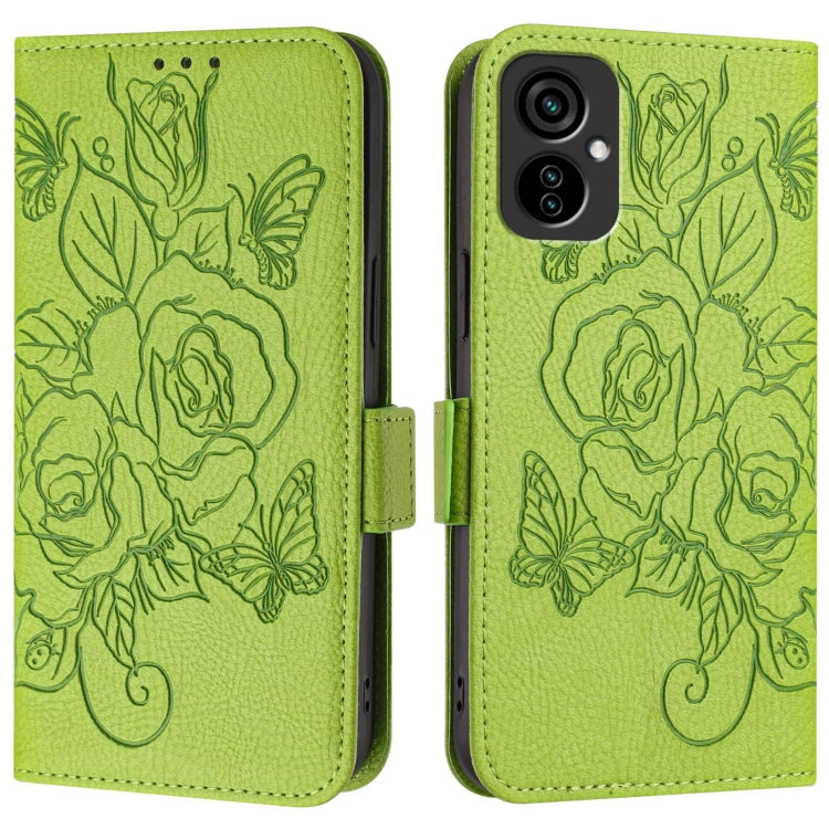 For Tecno Camon 19 Neo Embossed Rose RFID Anti-theft Leather Phone Case