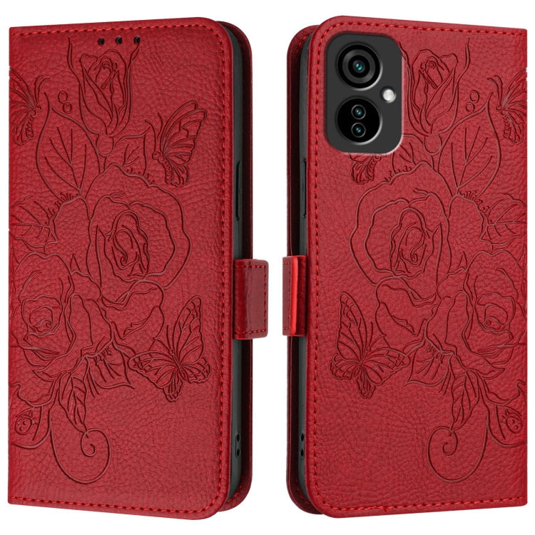 For Tecno Camon 19 Neo Embossed Rose RFID Anti-theft Leather Phone Case
