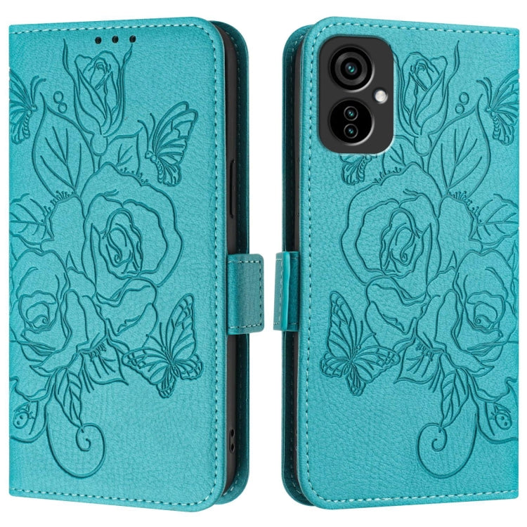 For Tecno Camon 19 Neo Embossed Rose RFID Anti-theft Leather Phone Case