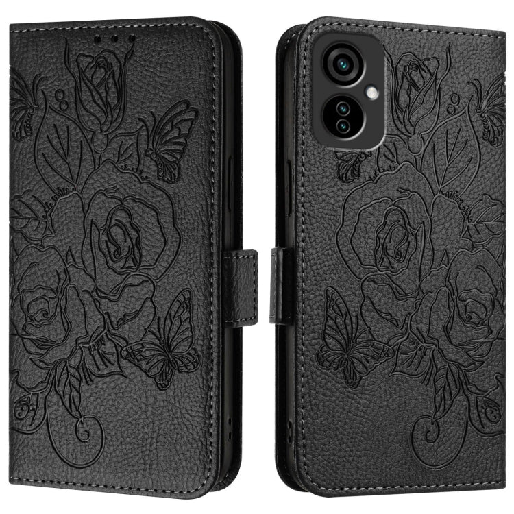 For Tecno Camon 19 Neo Embossed Rose RFID Anti-theft Leather Phone Case