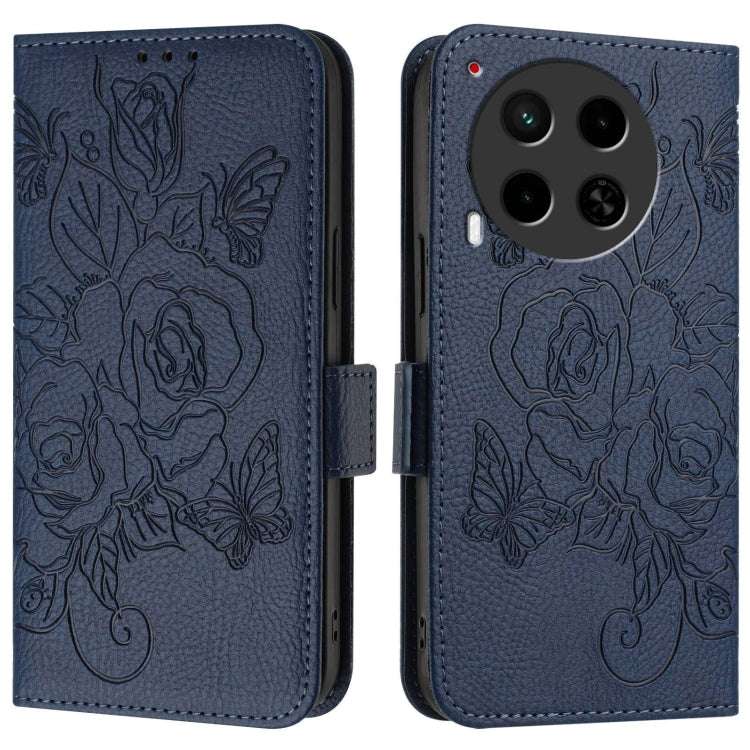 For Tecno Camon 30 5G / 4G Embossed Rose RFID Anti-theft Leather Phone Case