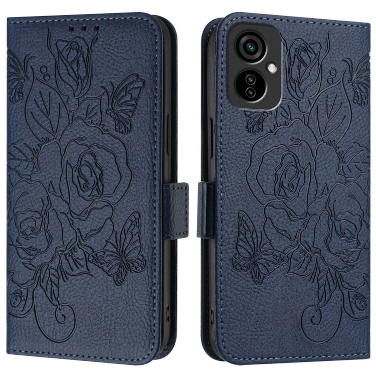 For Tecno Spark 9 Pro / 9T Embossed Rose RFID Anti-theft Leather Phone Case