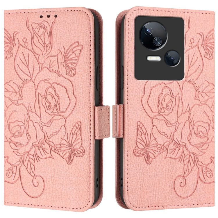 For Tecno Spark 10 5G Embossed Rose RFID Anti-theft Leather Phone Case