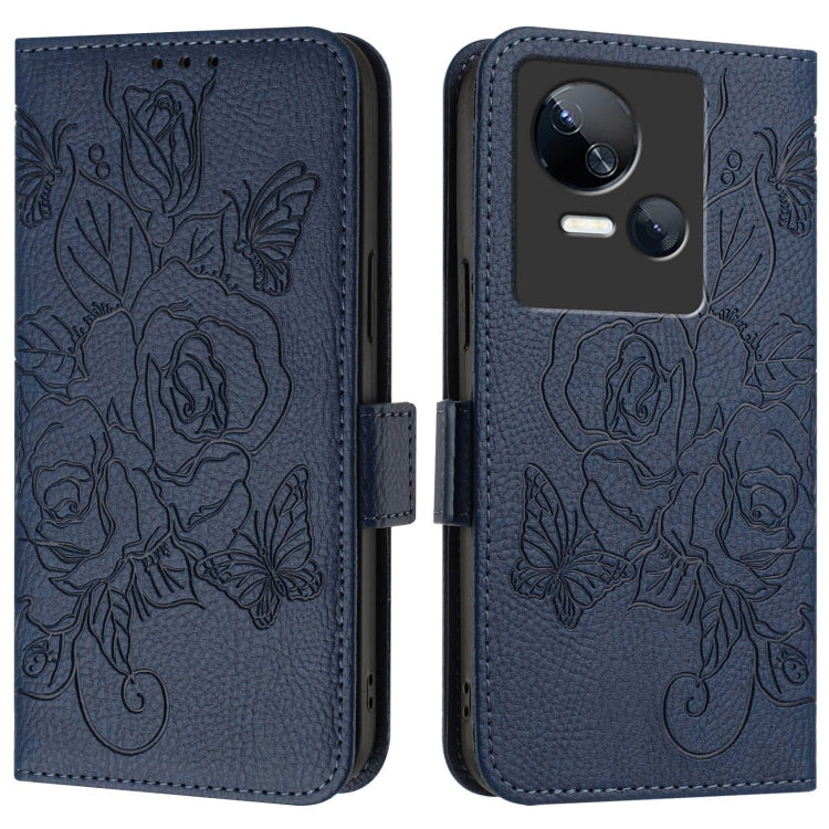 For Tecno Spark 10 5G Embossed Rose RFID Anti-theft Leather Phone Case