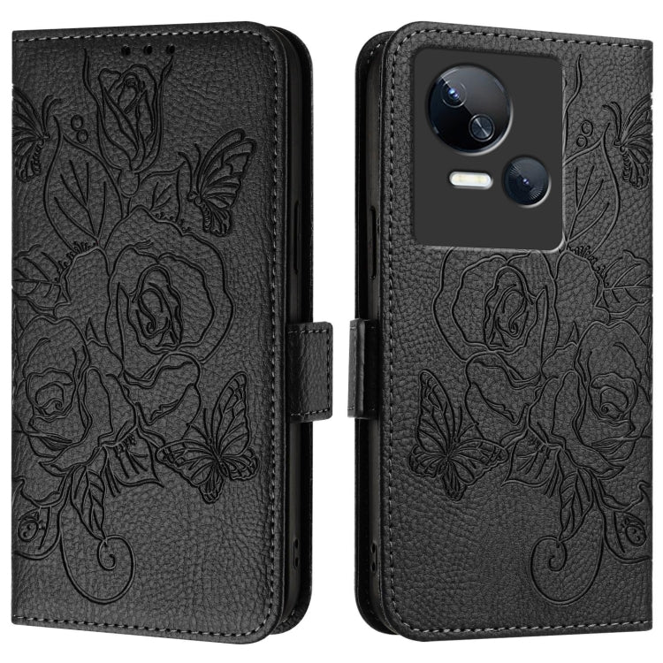 For Tecno Spark 10 5G Embossed Rose RFID Anti-theft Leather Phone Case