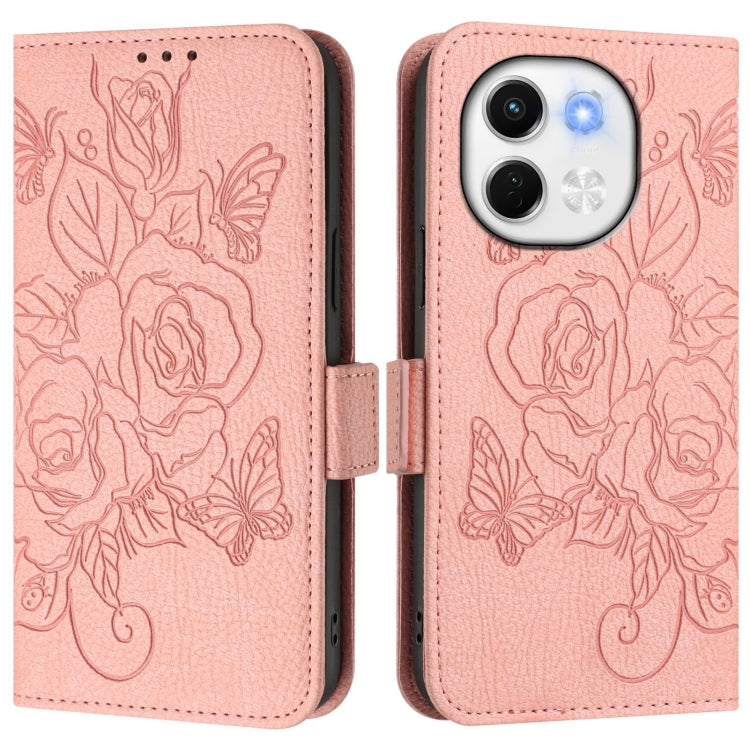 For Tecno Spark 30 5G Embossed Rose RFID Anti-theft Leather Phone Case