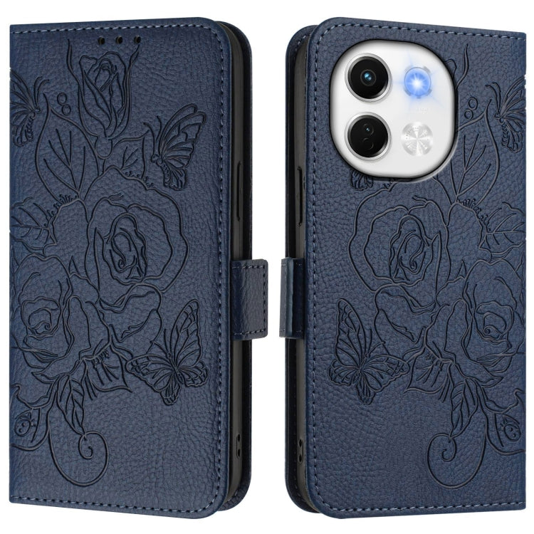 For Tecno Spark 30 5G Embossed Rose RFID Anti-theft Leather Phone Case