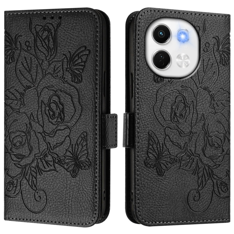 For Tecno Spark 30 5G Embossed Rose RFID Anti-theft Leather Phone Case