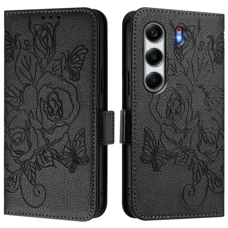For Tecno Camon 40 4G Embossed Rose RFID Anti-theft Leather Phone Case