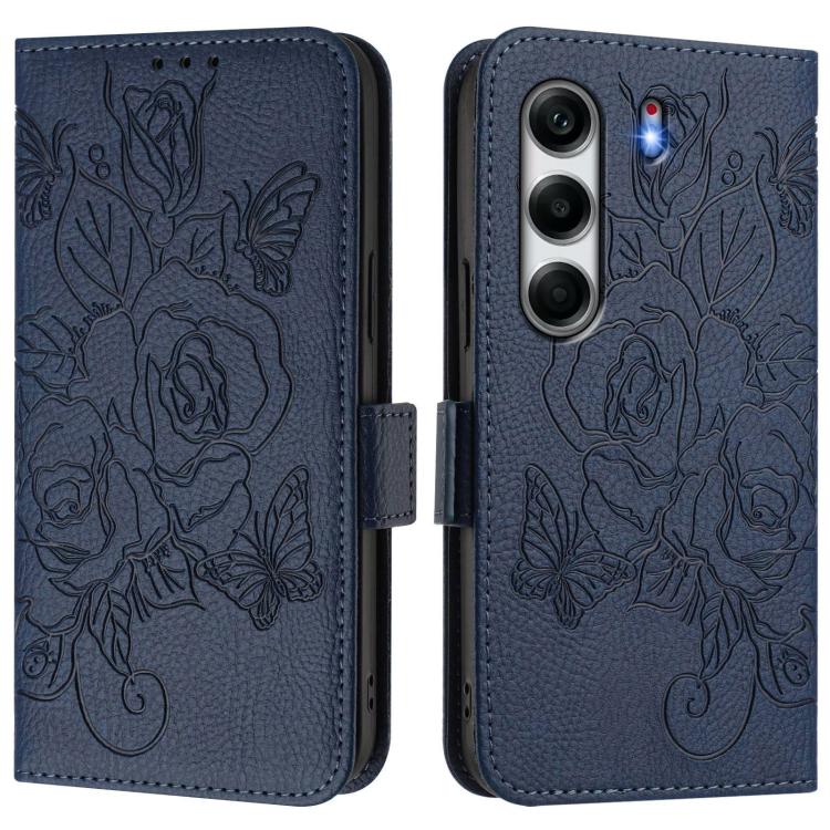 For Tecno Camon 40 Pro 4G Embossed Rose RFID Anti-theft Leather Phone Case