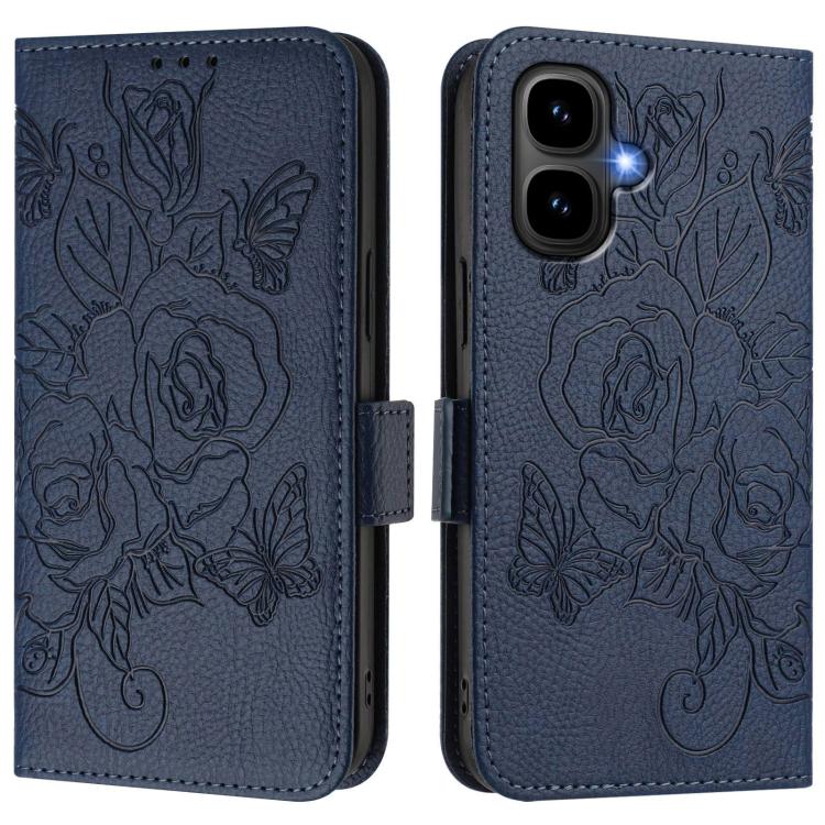 For Tecno Pop 10 / Infinix Smart 10 4G Embossed Rose RFID Anti-theft Leather Phone Case