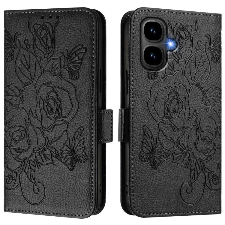 For Tecno Pop 10 / Infinix Smart 10 4G Embossed Rose RFID Anti-theft Leather Phone Case