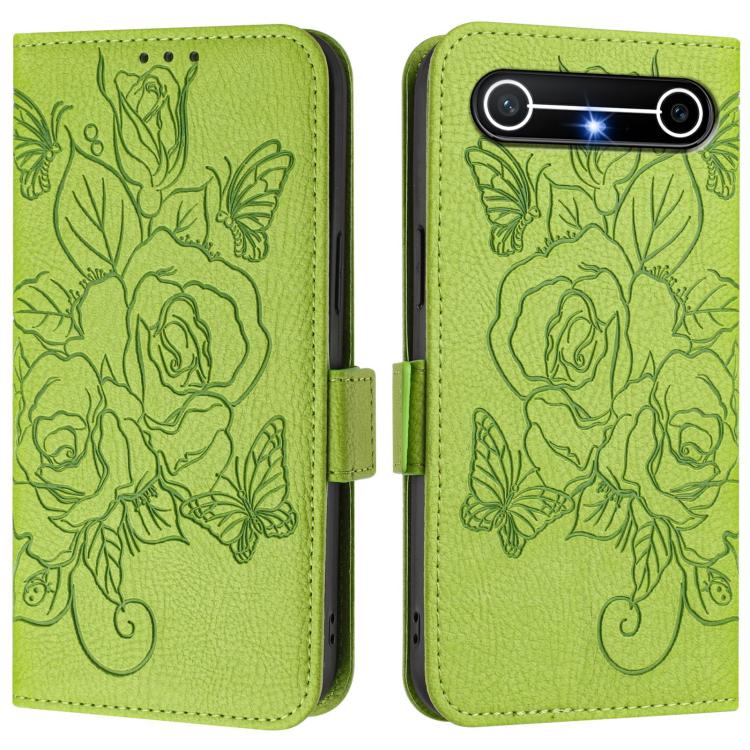 For Tecno Spark Slim 5G Embossed Rose RFID Anti-theft Leather Phone Case