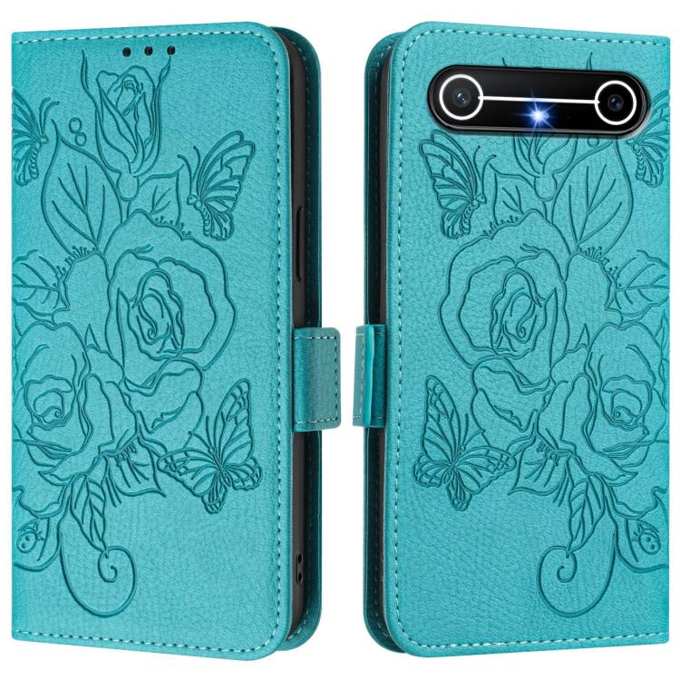 For Tecno Spark Slim 5G Embossed Rose RFID Anti-theft Leather Phone Case