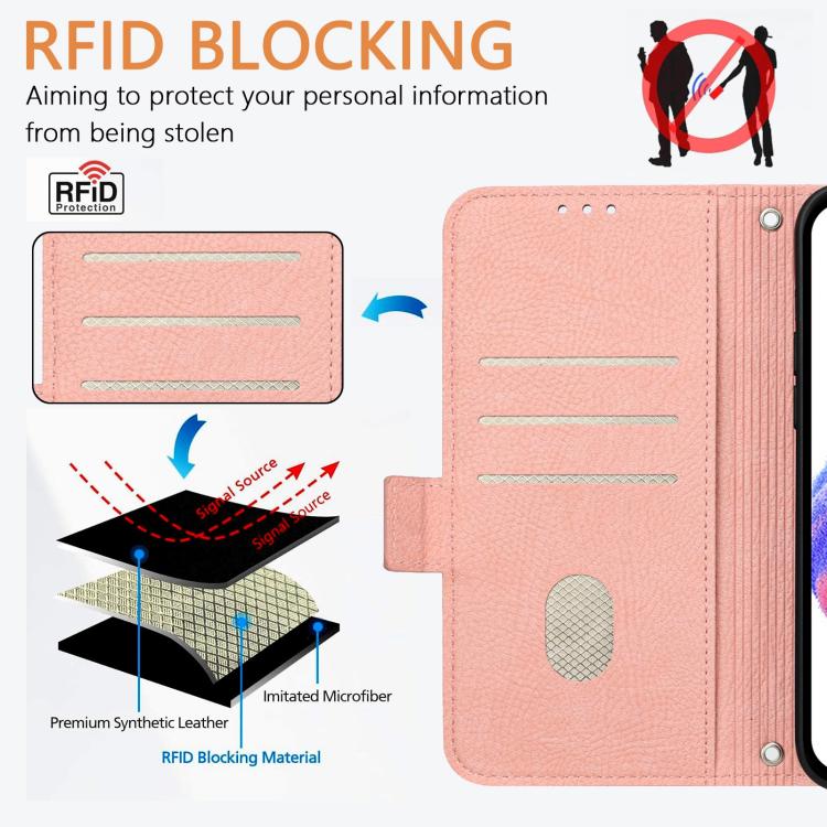 For Tecno Spark Slim 5G Embossed Rose RFID Anti-theft Leather Phone Case