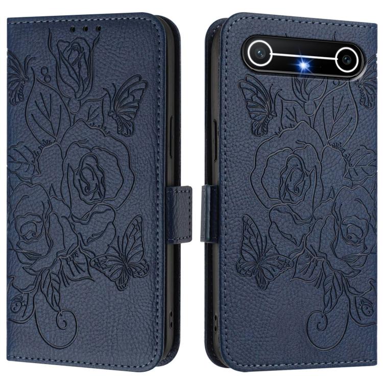 For Tecno Spark Slim 5G Embossed Rose RFID Anti-theft Leather Phone Case