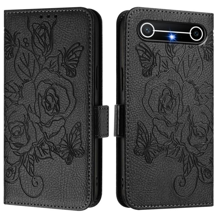 For Tecno Spark Slim 5G Embossed Rose RFID Anti-theft Leather Phone Case