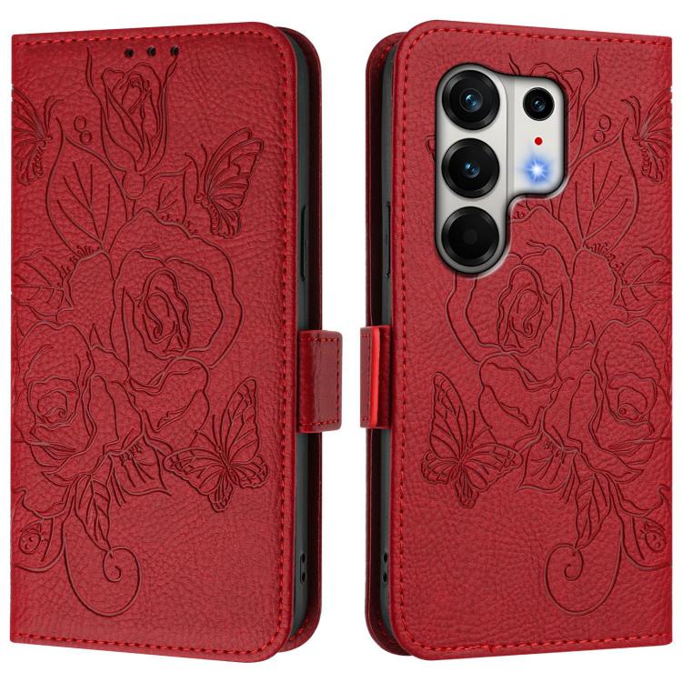 For Tecno Camon 50 Pro 4G Embossed Rose RFID Anti-theft Leather Phone Case