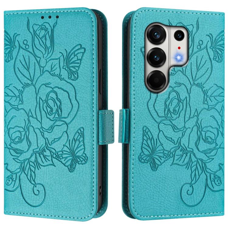 For Tecno Camon 50 Pro 4G Embossed Rose RFID Anti-theft Leather Phone Case