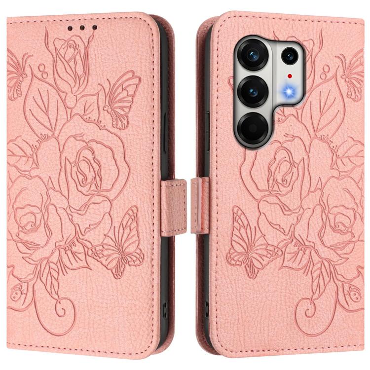 For Tecno Camon 50 Pro 4G Embossed Rose RFID Anti-theft Leather Phone Case