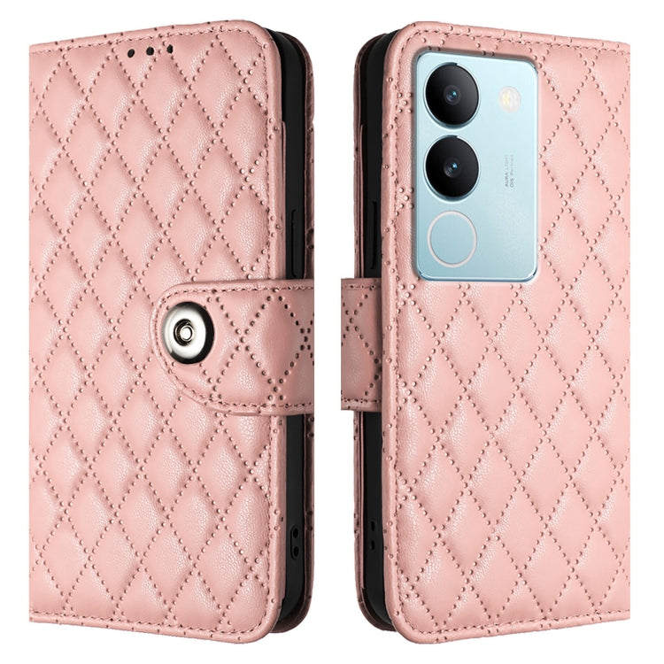For vivo V29 / V29 Pro Rhombic Texture Flip Leather Phone Case with Lanyard