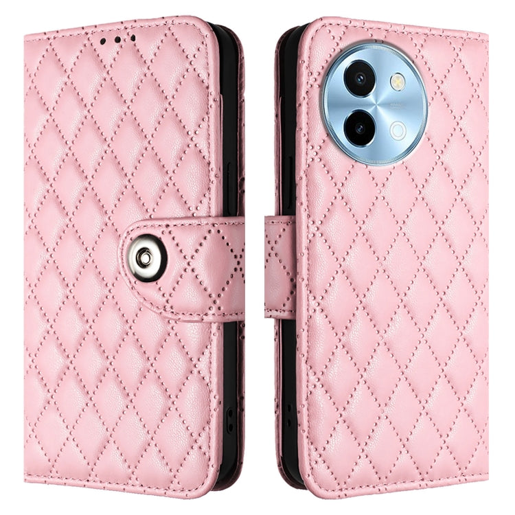 For vivo Y38 / Y200i / T3x Rhombic Texture Flip Leather Phone Case with Lanyard