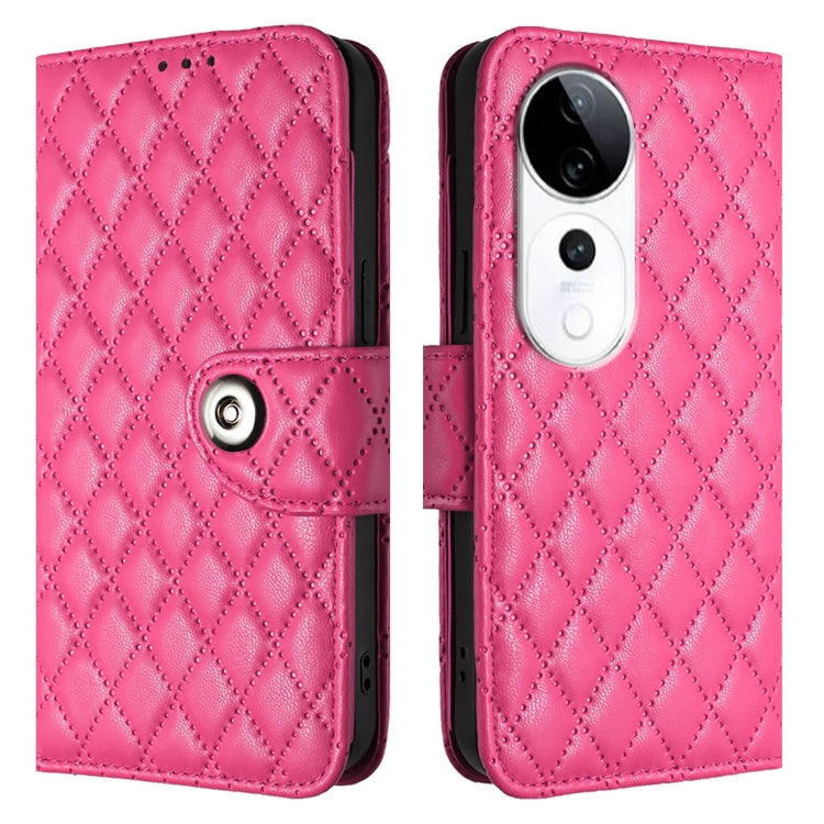 For vivo S19 Pro Rhombic Texture Flip Leather Phone Case with Lanyard