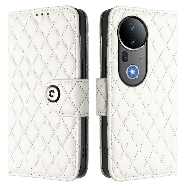 For vivo S20 Pro 5G Rhombic Texture Flip Leather Phone Case with Lanyard