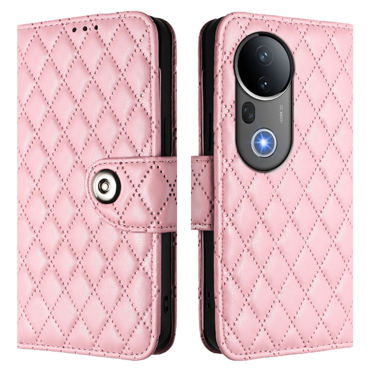 For vivo S20 Pro 5G Rhombic Texture Flip Leather Phone Case with Lanyard