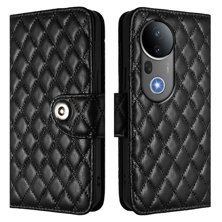 For vivo S20 Pro 5G Rhombic Texture Flip Leather Phone Case with Lanyard